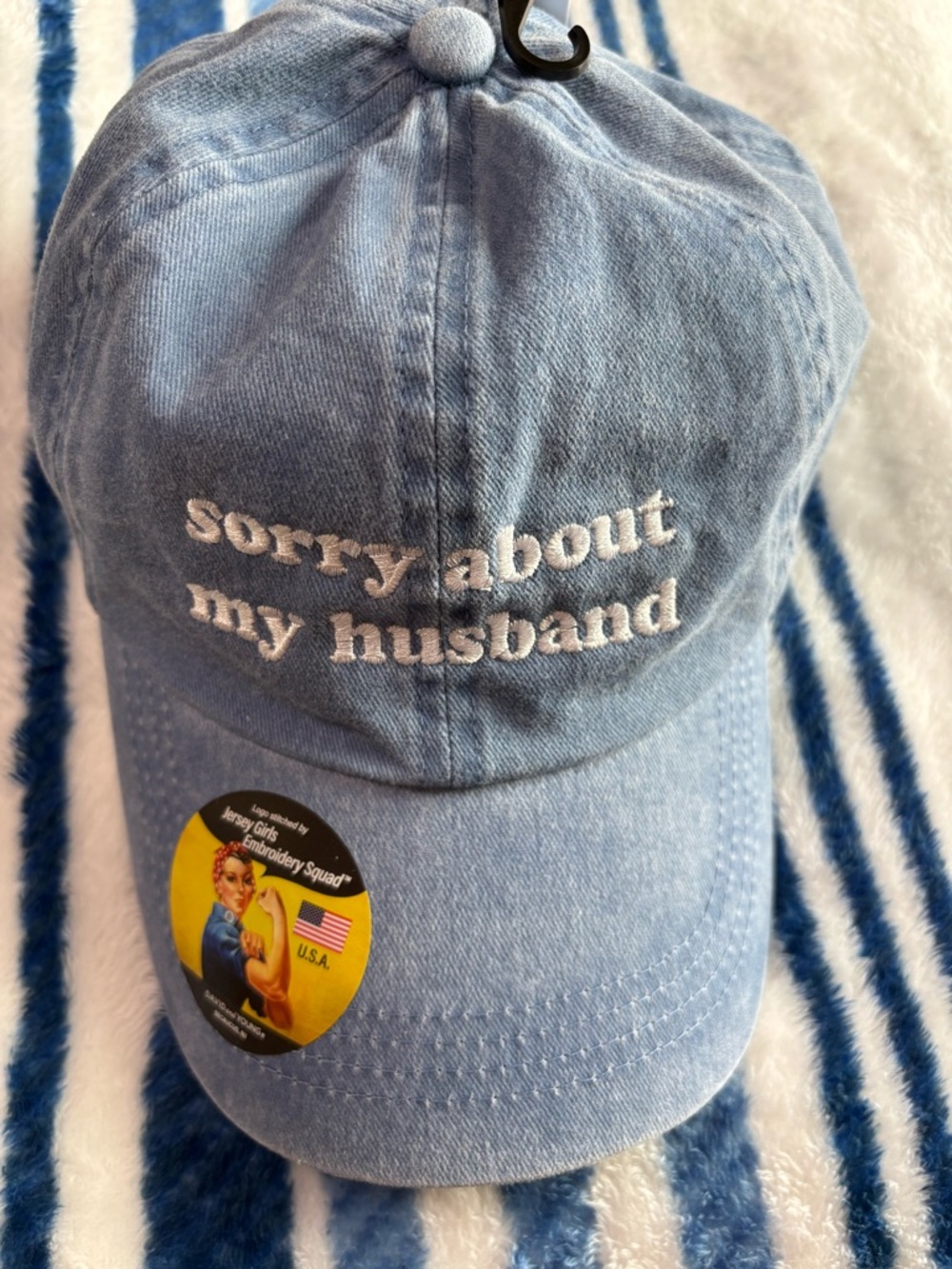 NWT David and Young “sorry about my husband” cotton adjustable hat